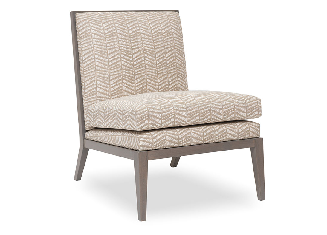 Madeleine Slipper Chair, Chittoor Ikat, Natural Glaze